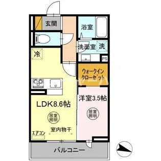 プロスター栄町【2階】の間取り