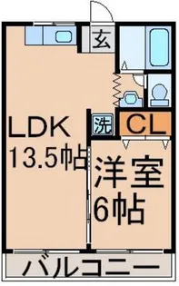 ビュー 花ノ丘【1階】の間取り