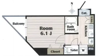 1Kの間取り画像