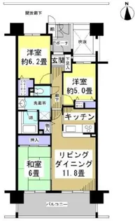 グラン・コートEAST25【11階】の間取り