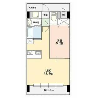 グランパーク国府【5階】の間取り