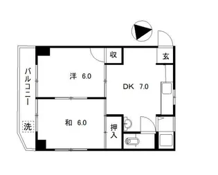 内田マンション【2階】の間取り