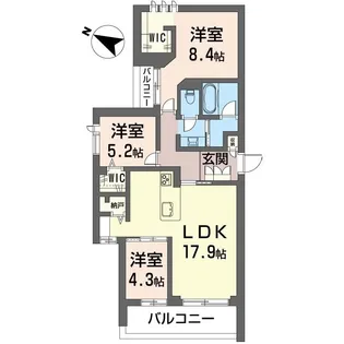 ユラン マグノリア【3階】の間取り