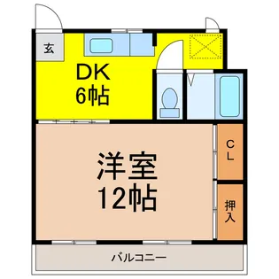 茨城県古河市西町【マンション】の間取り