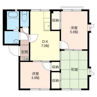 コスモフラッツB【1階】の間取り