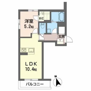 シャーメゾン イーフィールド【1階】の間取り