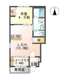 アイテラス所沢【1階】の間取り