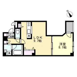 グランドステージ富山【6階】の間取り