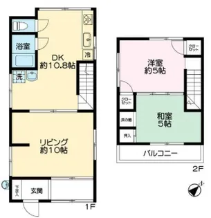 神奈川県横浜市南区六ツ川3【一戸建】の間取り