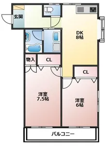ソワサントUTR I【3階】の間取り
