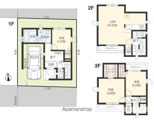 埼玉県三郷市高州1【一戸建】の間取り