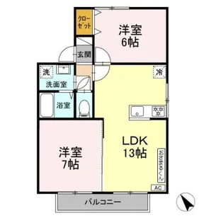 プレジール須田ノ木 A棟【2階】の間取り