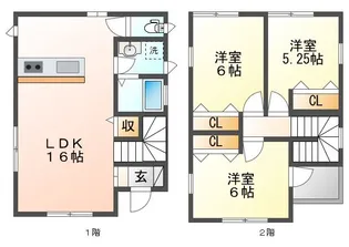 岡山県岡山市北区高柳西町【一戸建】の間取り