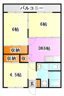 ピースフルハイツ【2階】の間取り