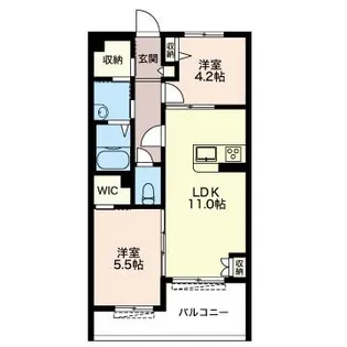 メゾンロッソ【2階】の間取り