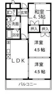 ガーデンコート碌山【3階】の間取り