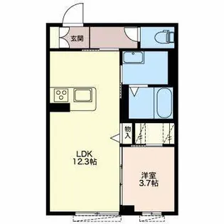 グランポルト津新町【1階】の間取り