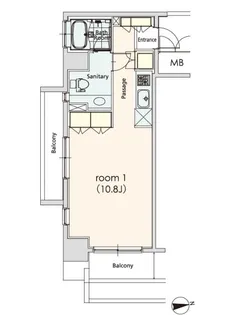 東京都港区芝3【マンション】の間取り