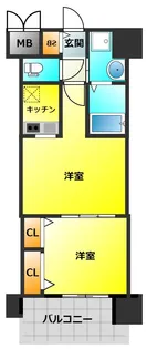 エンクレスト大橋【2階】の間取り