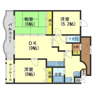 ヴァンベール黒瀬【3階】の間取り
