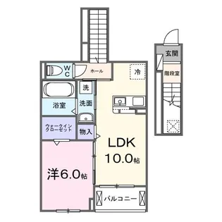 埼玉県比企郡川島町大字吹塚【アパート】の間取り