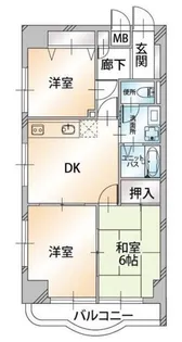 ユーレジデンス三鷹【2階】の間取り