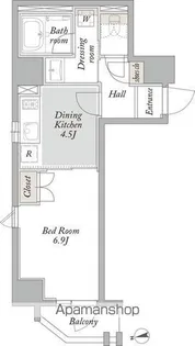ジオエント御徒町【4階】の間取り