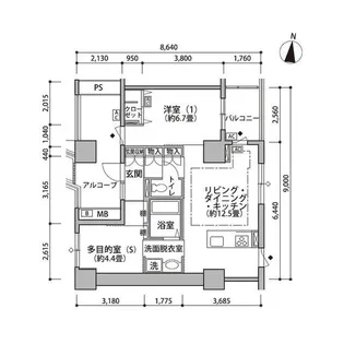 東雲キャナルコートCODAN19号棟【9階】の間取り