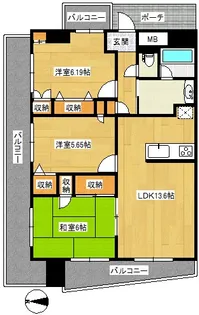 エミネンスラルジュ大倉山【5階】の間取り