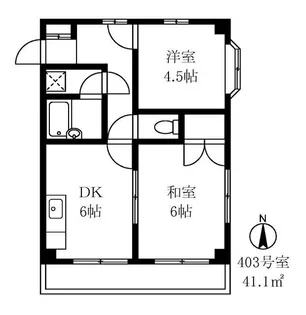 第二アネックス安本【4階】の間取り