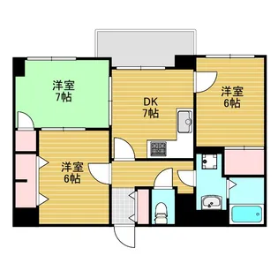 グラントピア新大阪【4階】の間取り