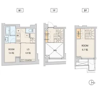 エスセナーリオ牛込柳町【2階】の間取り