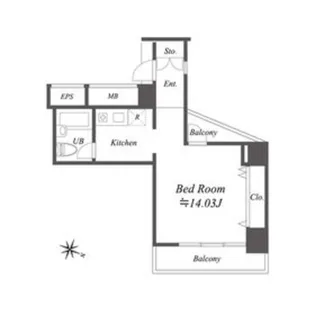 メゾン・ド・ヴィレ麻布台【9階】の間取り