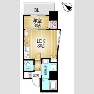 LANART蘇我【4階】の間取り