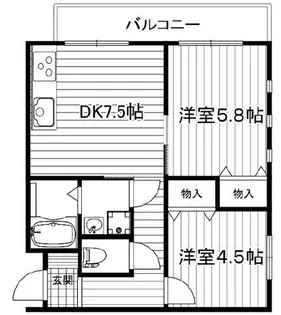 パーク バレンシア【1階】の間取り