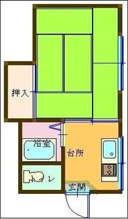 鴨池ハイツ【2階】の間取り