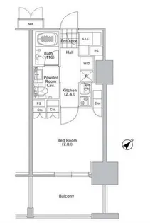 コンフォリア渋谷WEST【7階】の間取り
