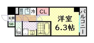 エスリード難波セントラル【7階】の間取り