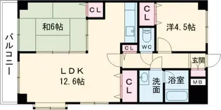 オレンジコート高松【11階】の間取り