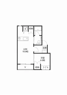 ヴァンテアン八日市【1階】の間取り