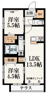 フェリスVII【1階】の間取り
