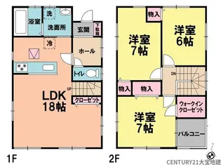 千葉県千葉市若葉区小倉台7【一戸建】の間取り
