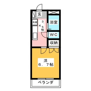 ワカユーヒルズ【1階】の間取り