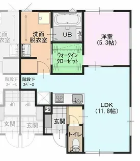 マリンガーデン白尾【1階】の間取り