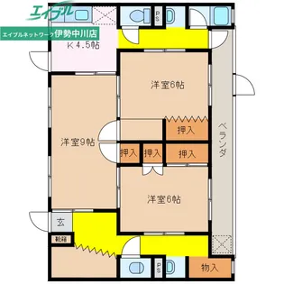 白山ハイツ【1階】の間取り