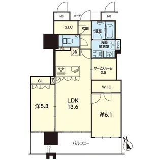 MJR熊本ゲートタワー 1902号【19階】の間取り