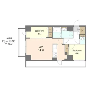S-RESIDENCE高島平asolea【7階】の間取り