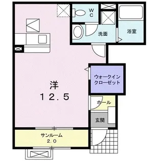 ミルトハウス【1階】の間取り