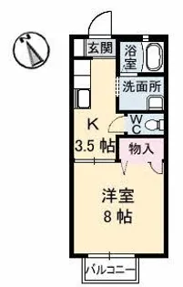 フレグランス東川口【2階】の間取り