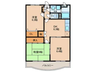 フル-ルm【3階】の間取り